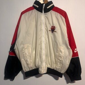 Vintage Nike Air Jordan Windbreaker Jacket Rare 1992 AOP 90s White Red Black L